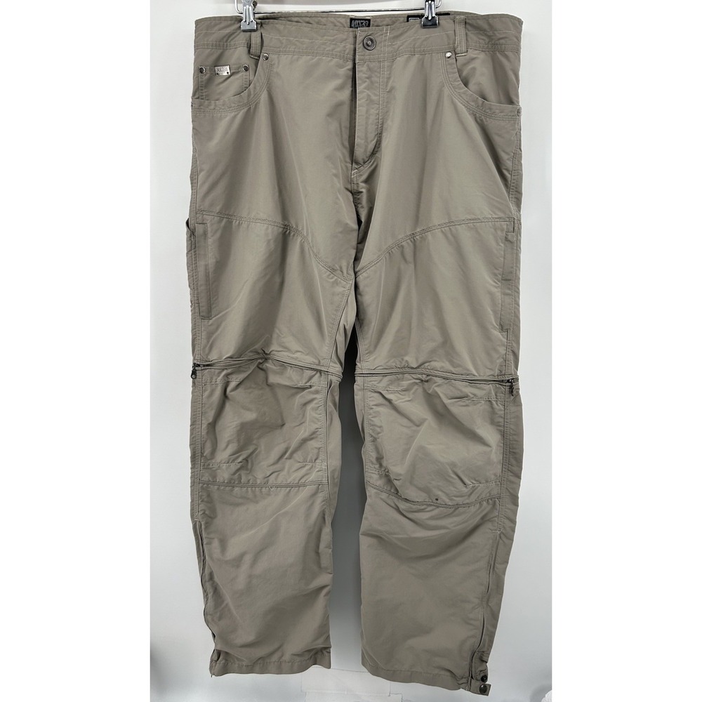 Kuhl Liberator Convertible Stealth Hiking Pants Tan Nylon Blend Men's 40x32